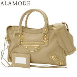 BALENCIAGA City Bag handbag tote shoulder bags Beige Tan leather